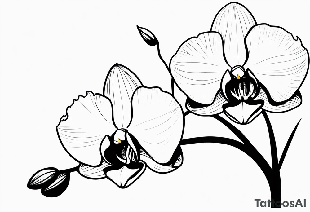 Orquidea palabra Love tattoo idea