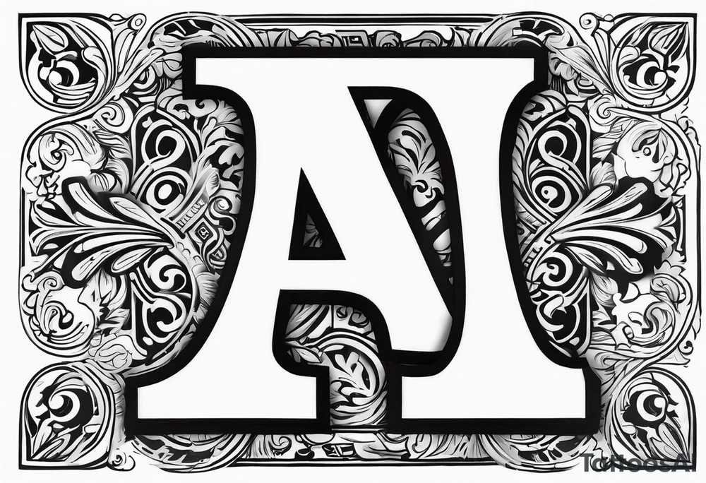 Letter Y combine with the letter D tattoo idea