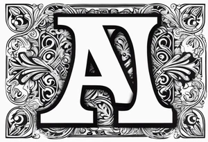 Letter Y combine with the letter D tattoo idea