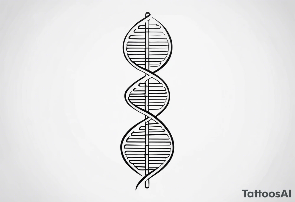 fine line tattoo of dna tattoo idea