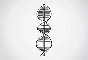 fine line tattoo of dna tattoo idea