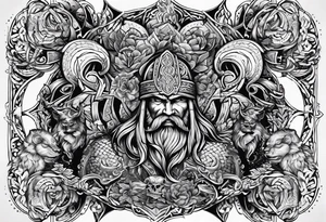 Basic viking tattoo with a symbolic 6 representing 6 brothers tattoo idea