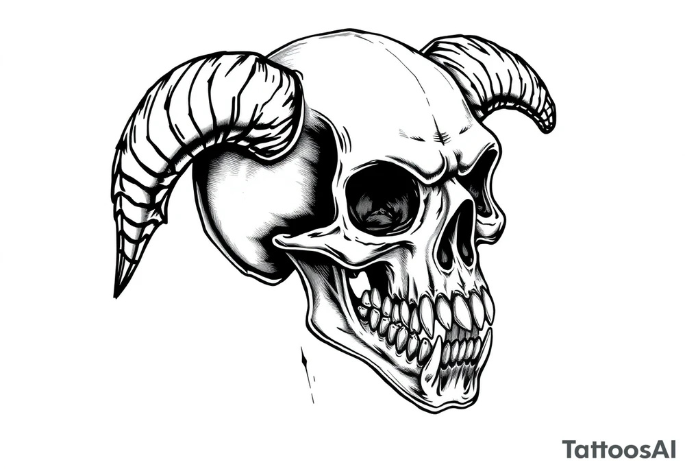 vampire scull tattoo idea