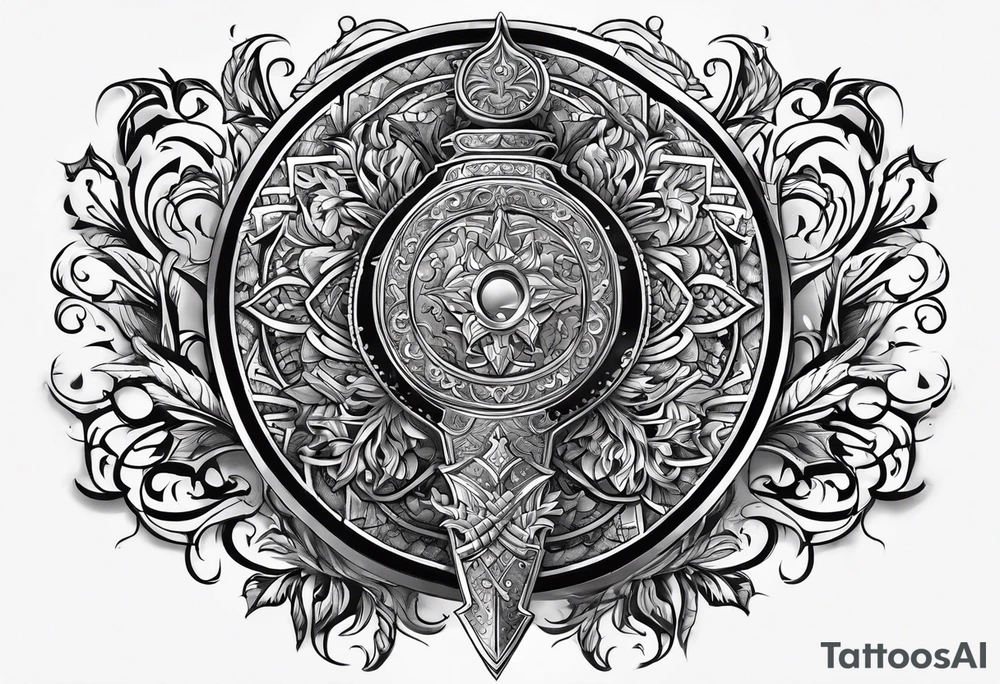 Zulfiqar sword tattoo idea