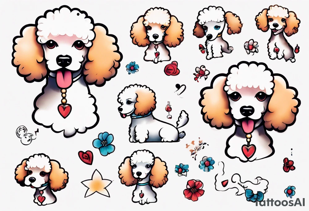 Mini Poodle tattoo idea