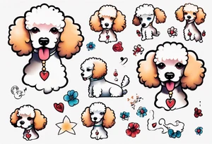 Mini Poodle tattoo idea