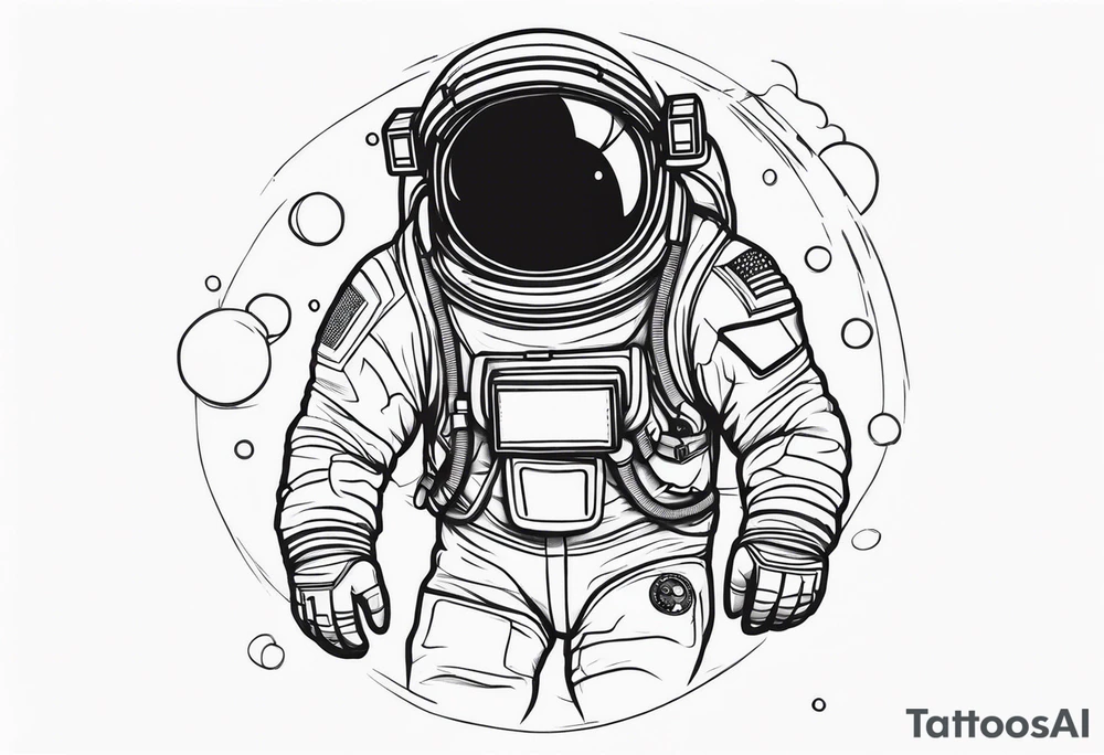 astronaut in space tattoo idea