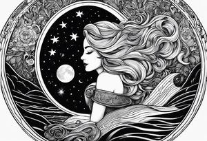 Goodnight moon and goodnight you, when you're all that I think about tattoo idea
