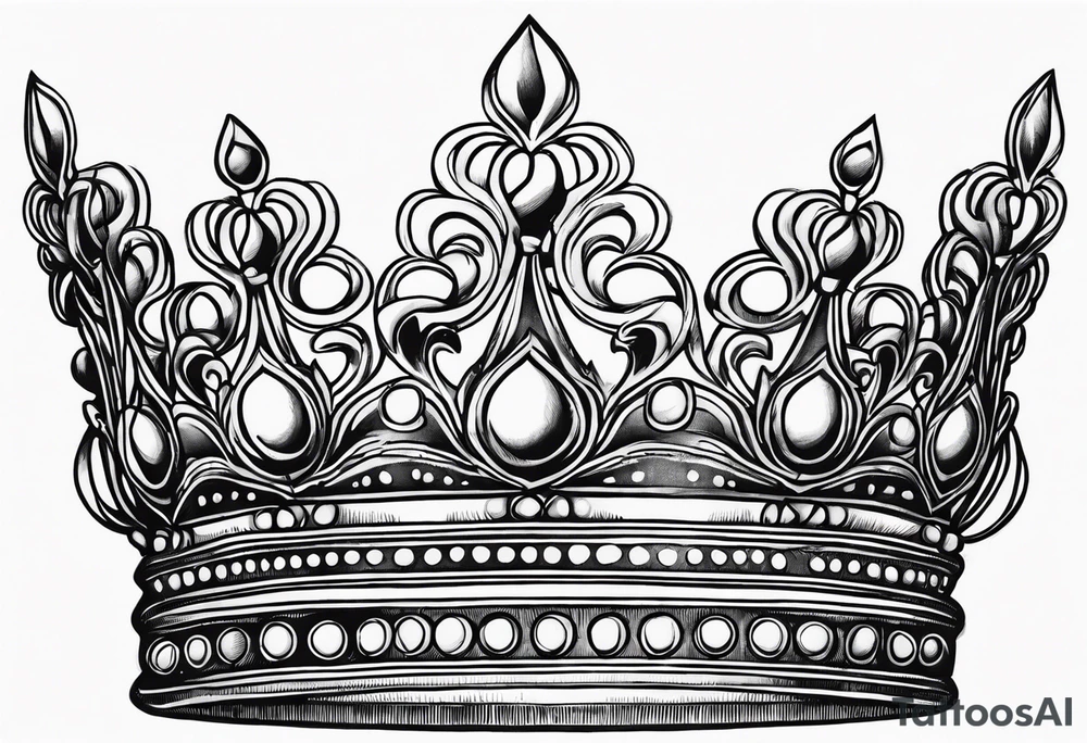queen's golden crown tattoo idea