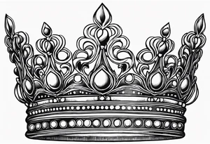 queen's golden crown tattoo idea