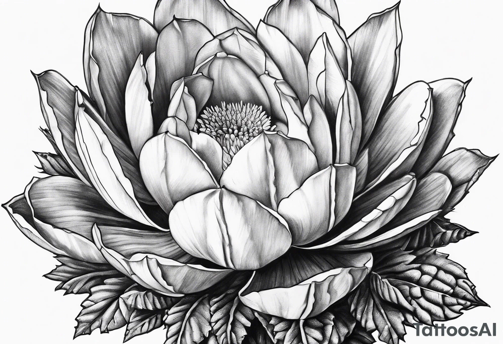 Fênix com cactos tattoo idea