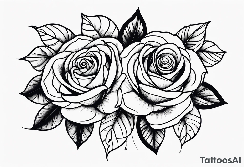 Duas rosas para homem tattoo idea