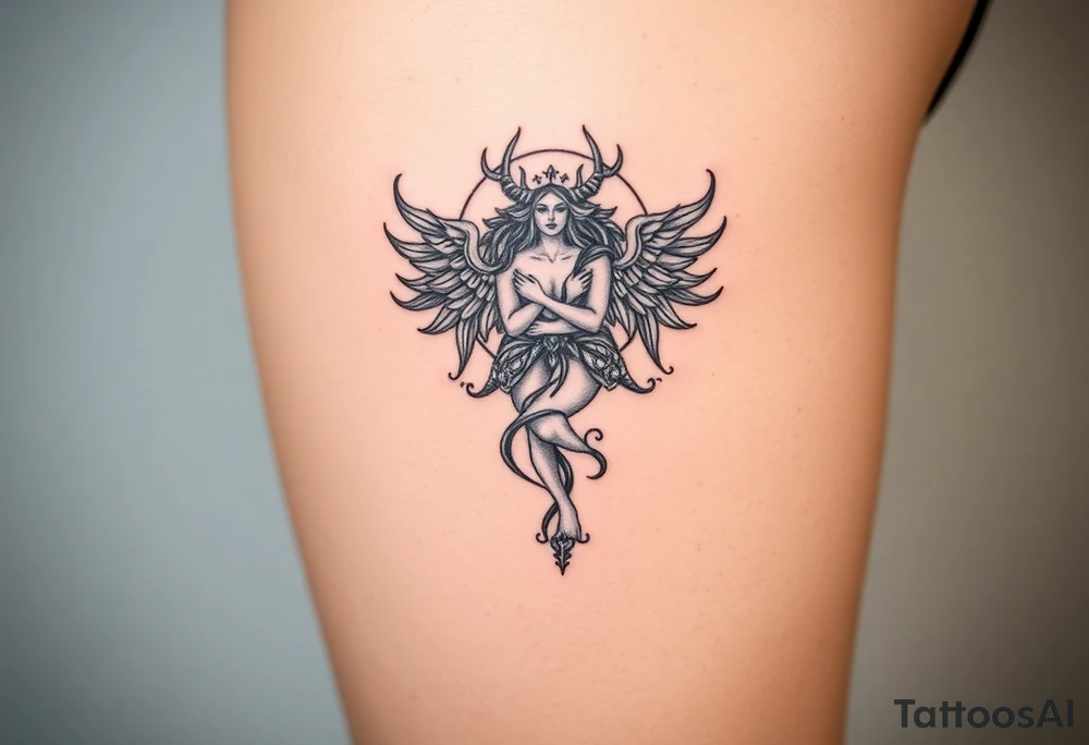 Tarot, the lovers ,witchy, Norse ,viking, hecate tattoo idea