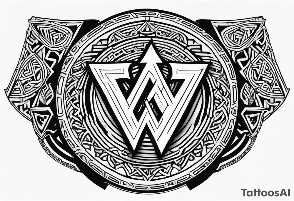 Valhalla berserker round shield axe
Valknut tattoo idea