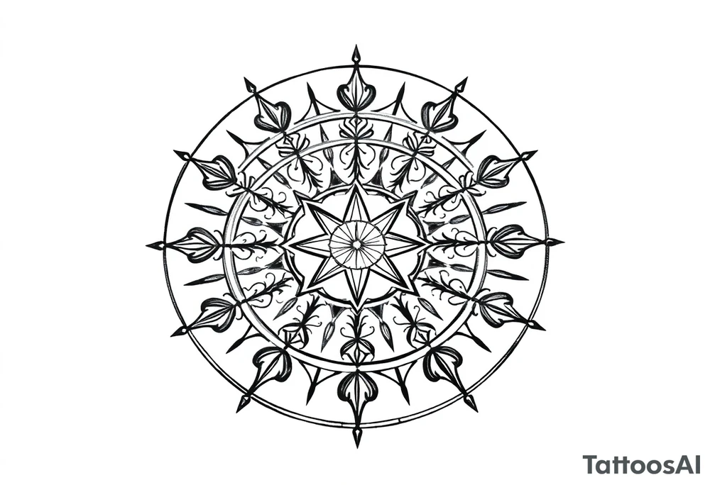 Sundial on the ground tattoo idea