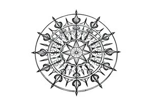 Sundial on the ground tattoo idea
