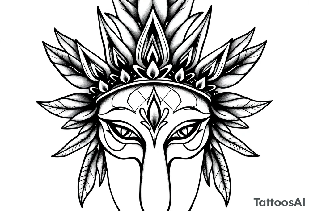 Majestic crown pineapple vagina and anus tattoo idea