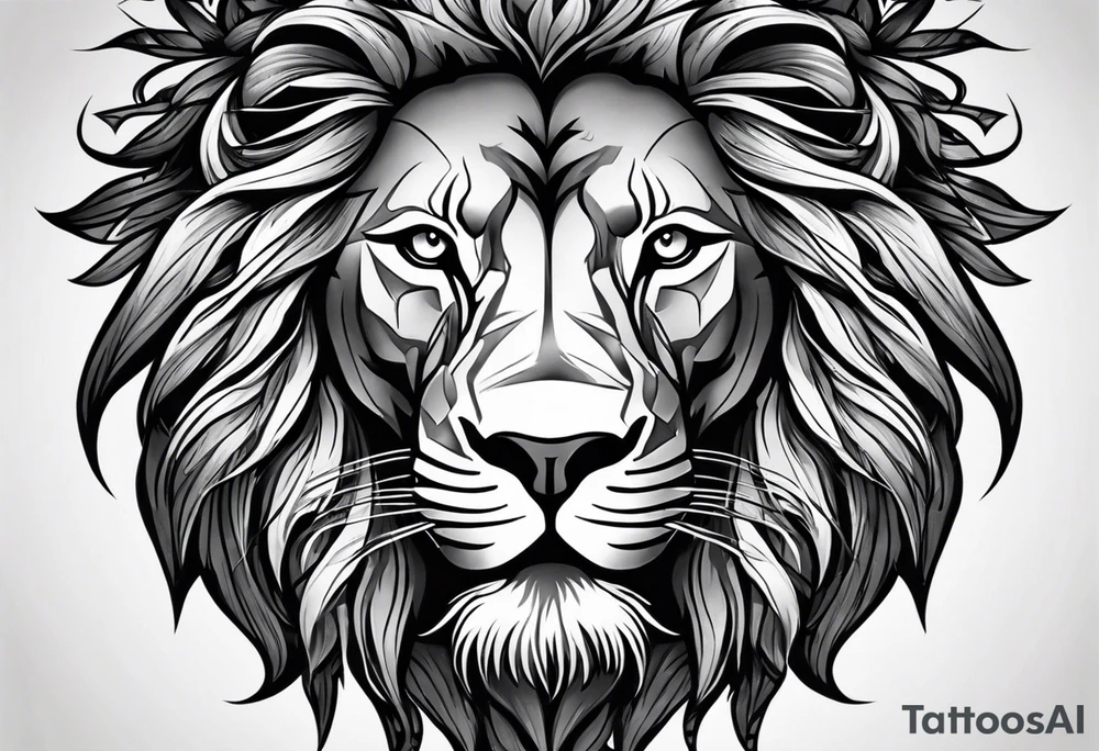 Lion head tattoo idea