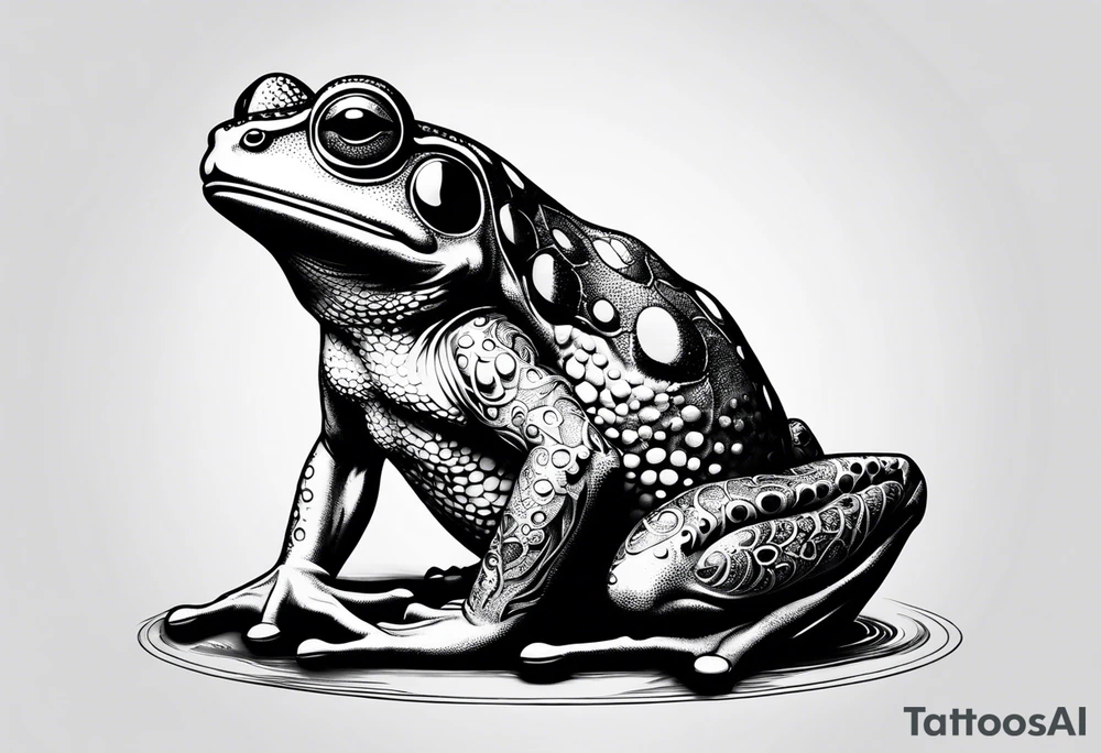 Bodybuilder frog tattoo idea