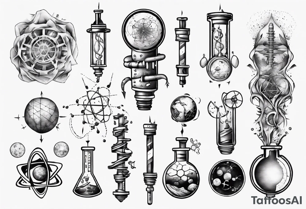 science full arm tattoo idea