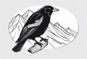alpine chough tattoo idea