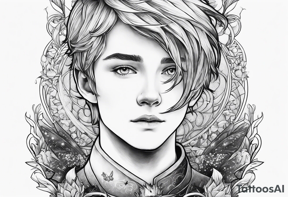 literary tattoo with the little prince, divergent, the hunger games and harry potter tattoo idea