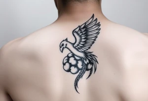 A phoenix rising out of a brain tattoo idea