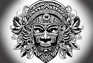 A puerto rican taino tribal sleeve tattoo idea