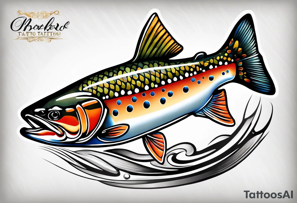 Brook trout tattoo idea