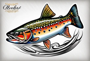 Brook trout tattoo idea