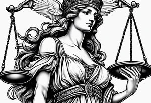 lady justice tattoo idea