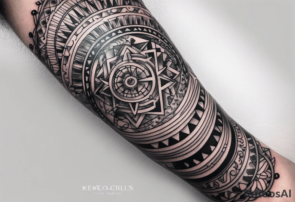 Life is a gamble arm sleeve tattoo idea