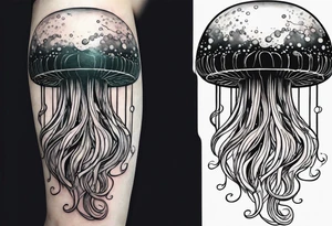 Jellyfish that consumes everything it encounters and send it to the void tattoo idea