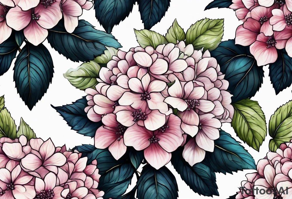 Hydrangea tattoo idea