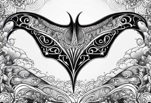 psychadelic manta ray symmetrical tattoo idea