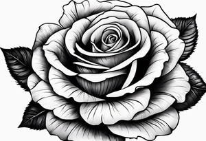 Black rose burning tattoo idea