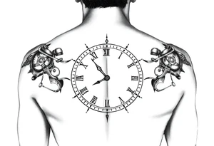Broken clock tattoo idea