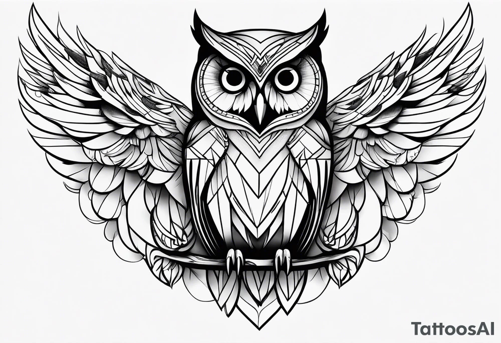 Mom and baby owl tattoo idea