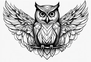 Mom and baby owl tattoo idea