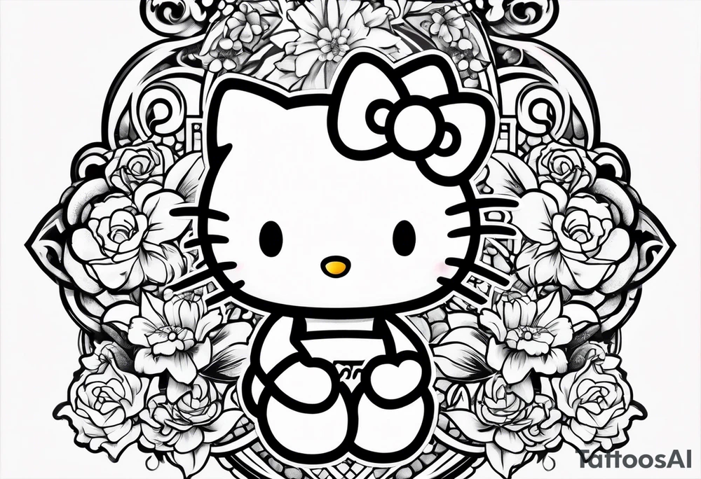 Hello kitty tattoo idea