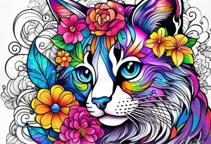 lisa frank inspired tattoo idea