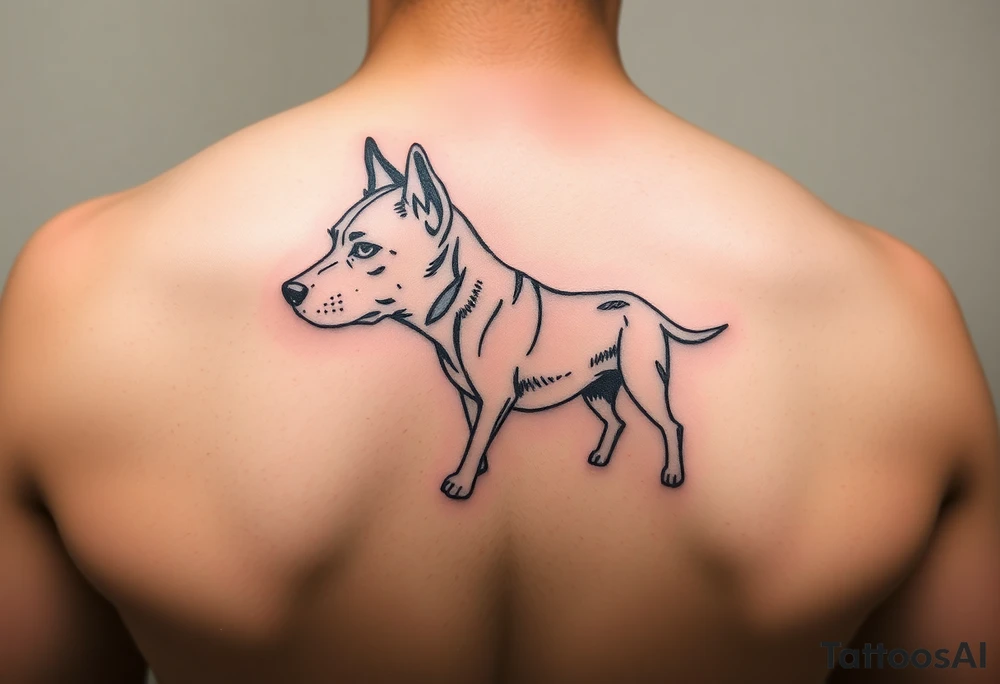 fine line, minimal, dog tattoo idea