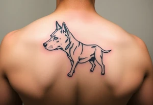 fine line, minimal, dog tattoo idea