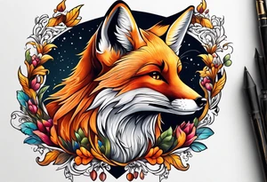 fox working as a judge tattoo idea