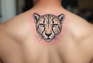 realistic cheetah tattoo idea