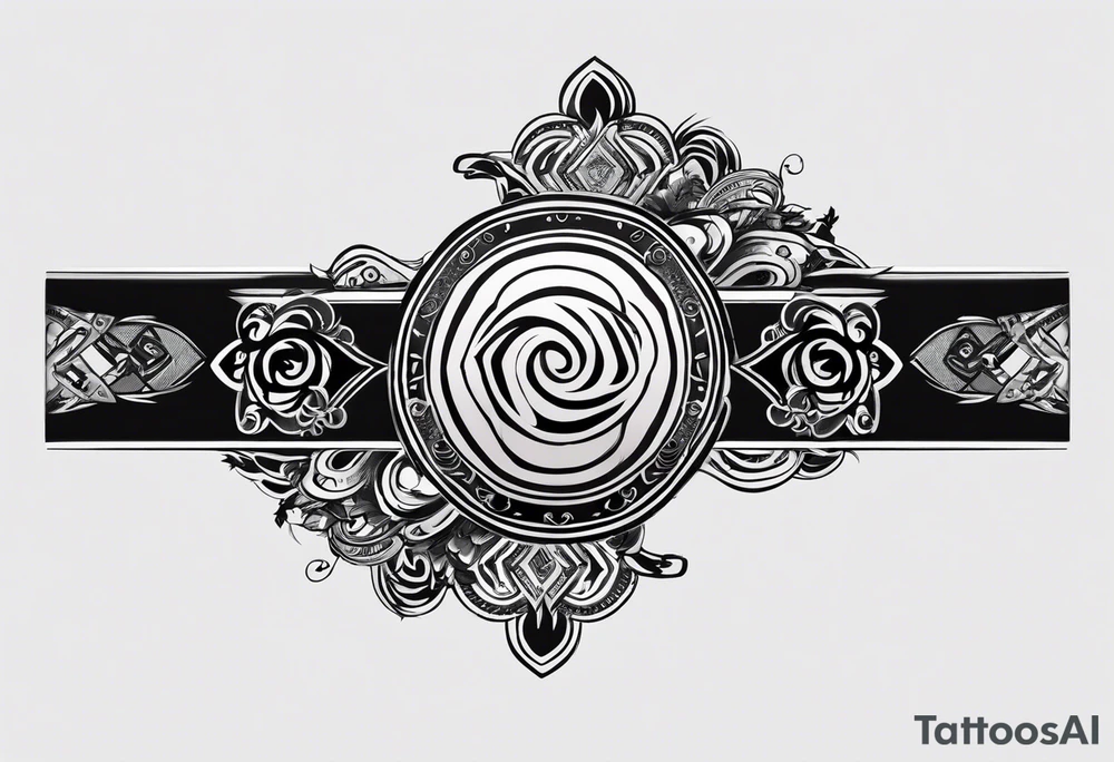 naruto headband with an R in the middle tattoo idea