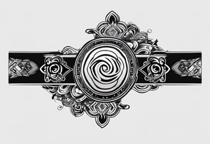 naruto headband with an R in the middle tattoo idea