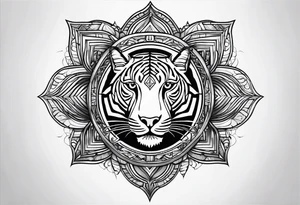 Geometric fill in tattoo idea