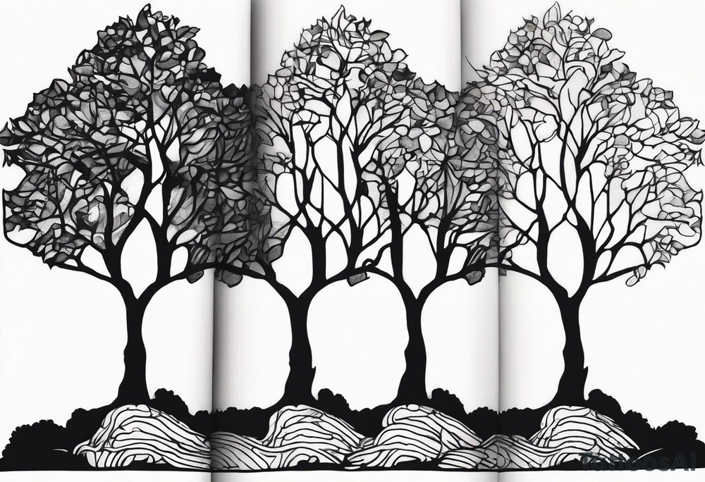 Tree silhouette tattoo idea