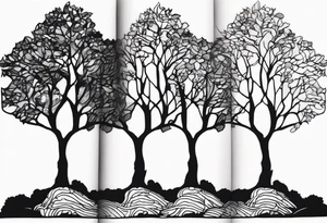 Tree silhouette tattoo idea